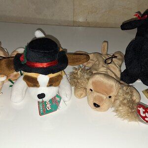 Beanie Babies Dogs and a Cat